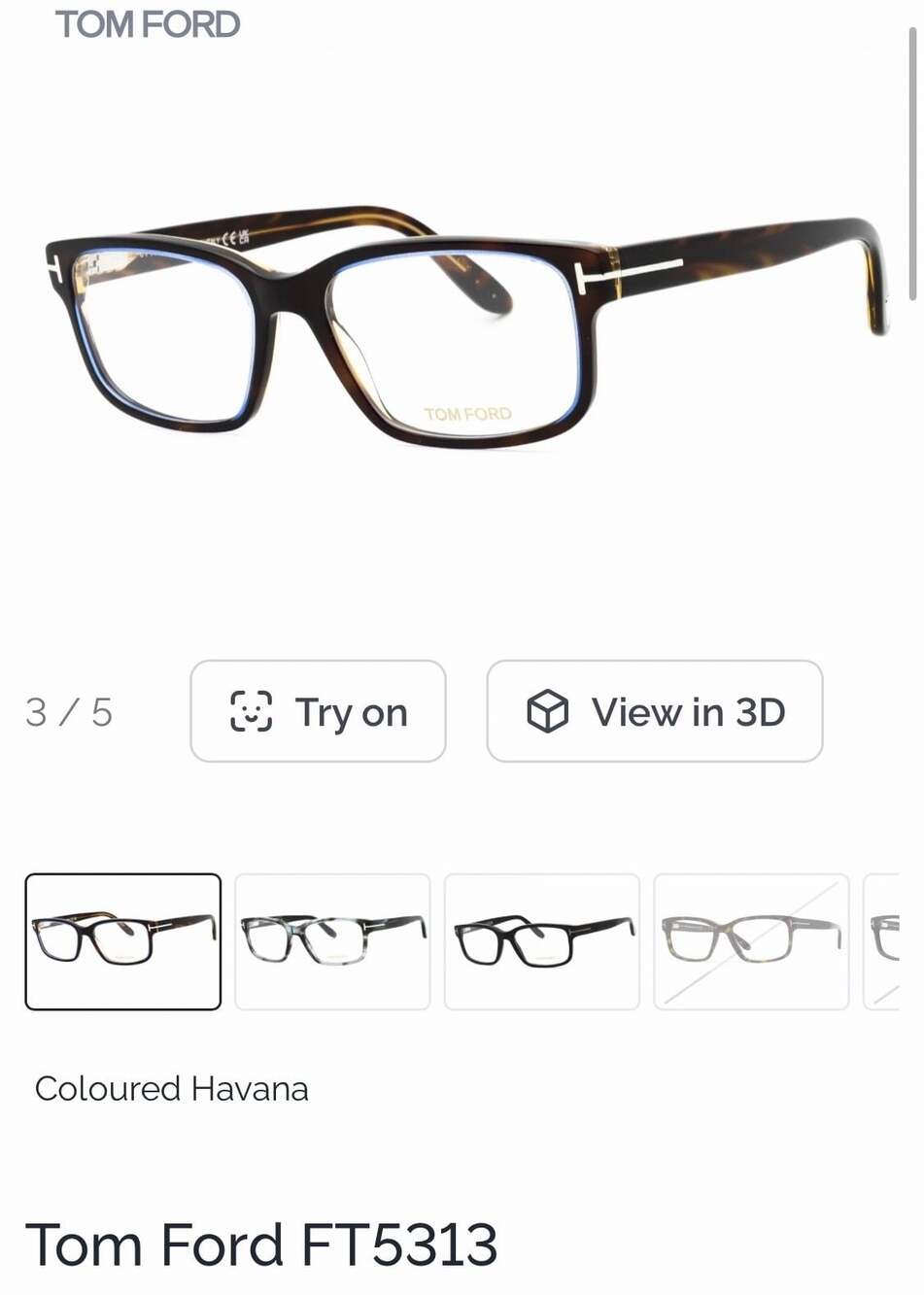Tom Ford TF5313 Dark Havana Eyeglass Frames